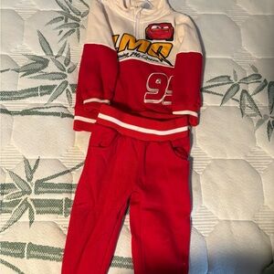 Disney Red & Cream Cars Sweatshirt and Joggers Set